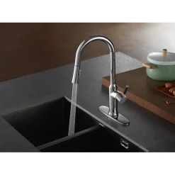 Kingston Brass Gourmetier Kaiser Single-Handle Pull-Down Kitchen Faucet