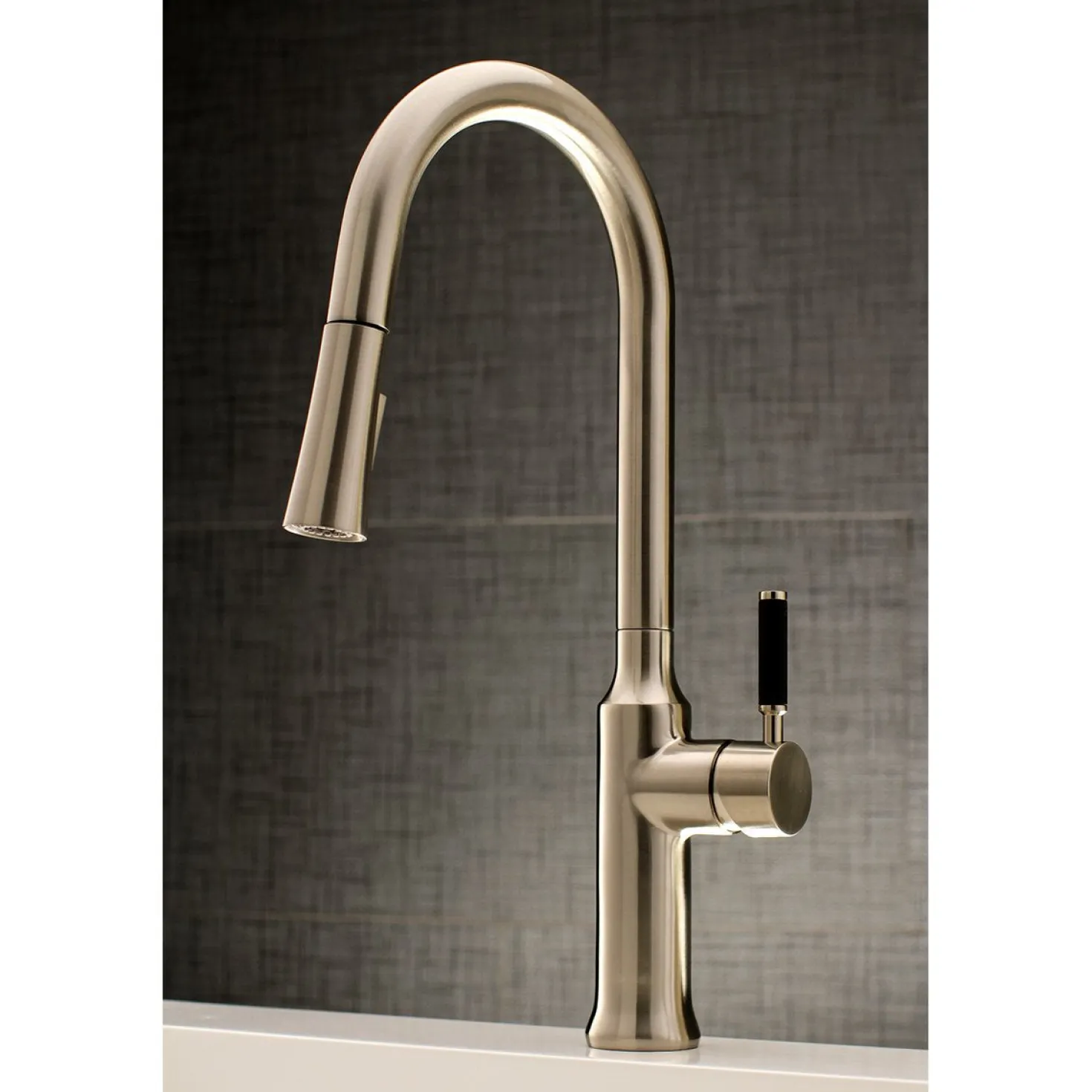 Kingston Brass Gourmetier Kaiser Single-Handle Pull-Down Kitchen Faucet