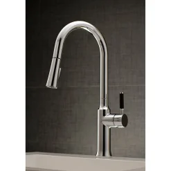 Kingston Brass Gourmetier Kaiser Single-Handle Pull-Down Kitchen Faucet
