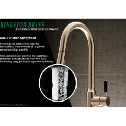 Kingston Brass Gourmetier Kaiser Single-Handle Pull-Down Kitchen Faucet