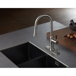 Kingston Brass Gourmetier Kaiser Single-Handle Pull-Down Kitchen Faucet