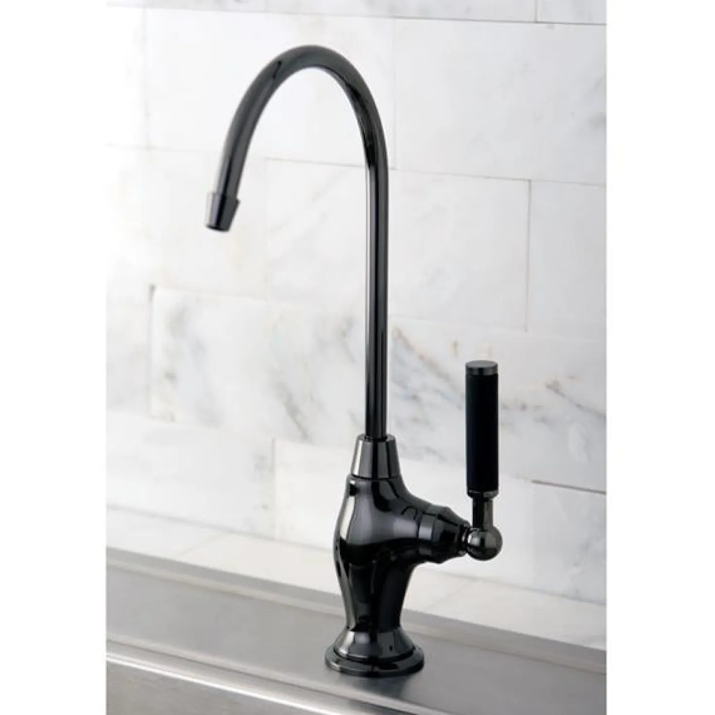 Kingston Brass Gourmetier NS3190DKL Water Onyx Cold Water Filtration Faucet in Black Nickel