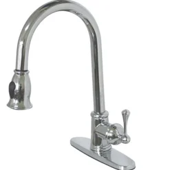 Kingston Brass Gourmetier Vintage Pull-Down Single Handle Kitchen Faucet