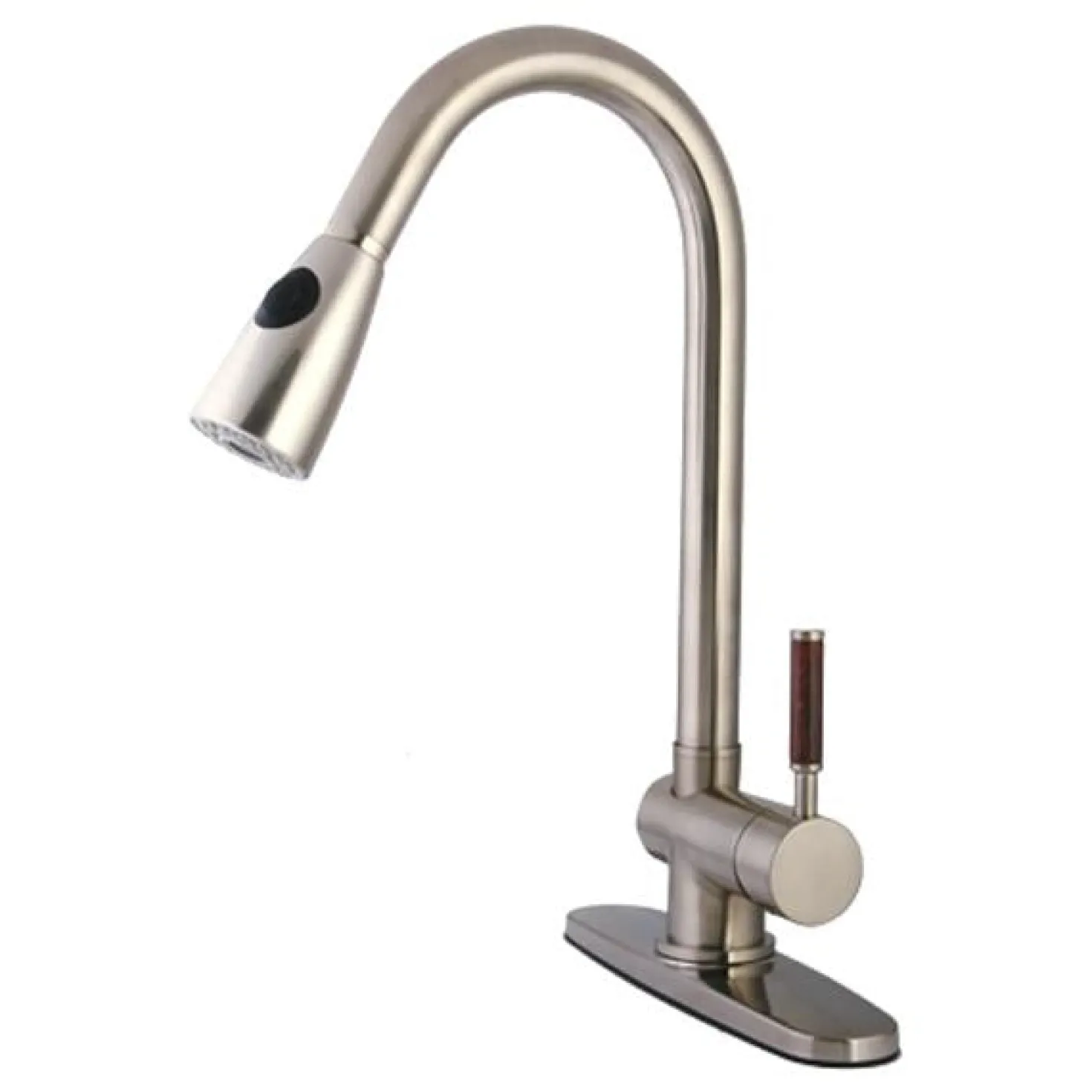 Kingston Brass Gourmetier Wilshire Pull-Down Spray Single Handle Kitchen Faucet