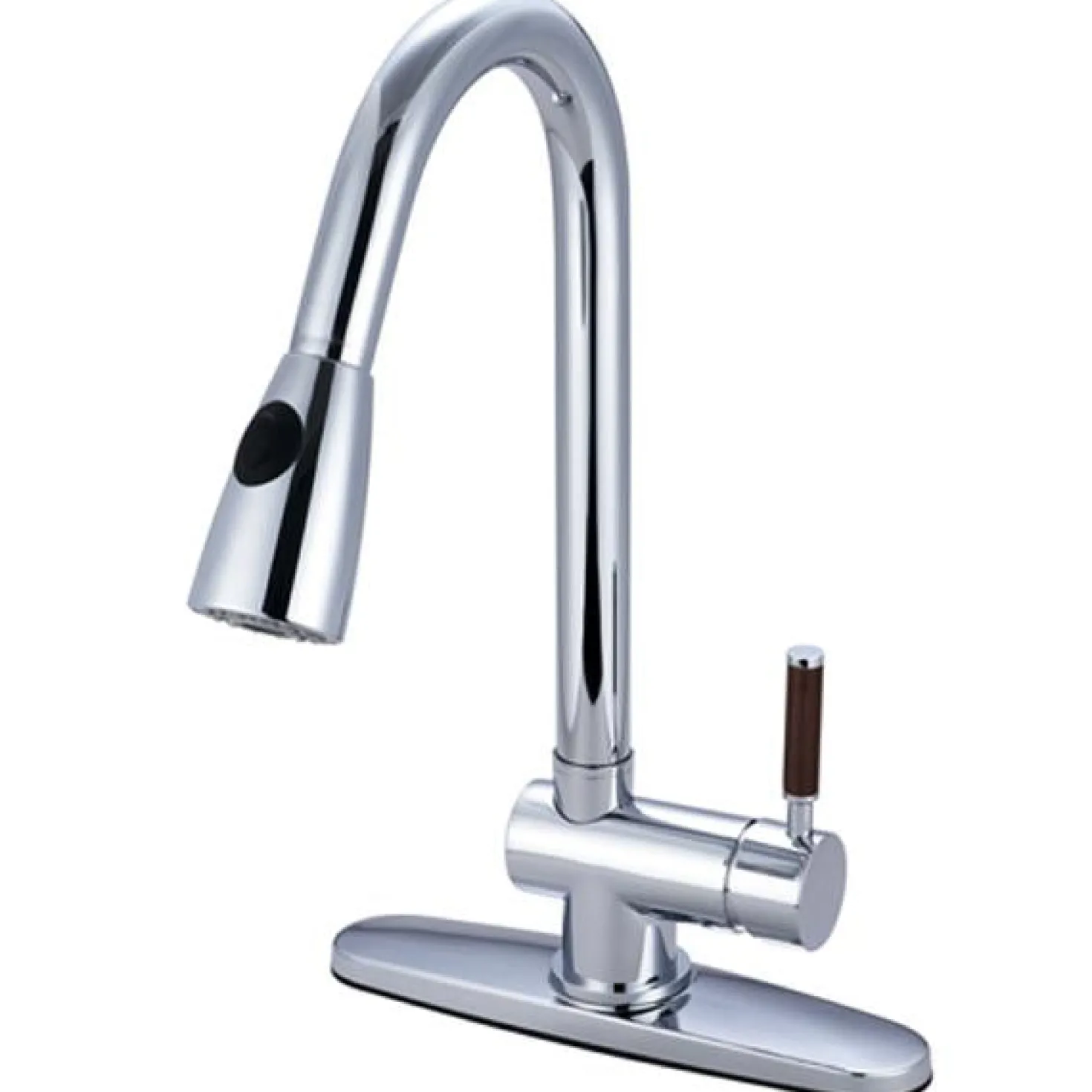 Kingston Brass Gourmetier Wilshire Pull-Down Spray Single Handle Kitchen Faucet
