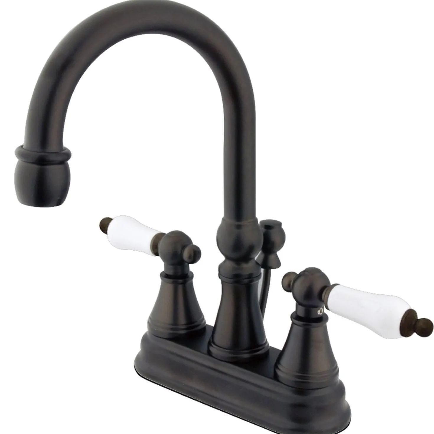 Kingston Brass Governor Contemporary Two Handle 4" Centerset Lavatory Faucet with Brass Pop-up