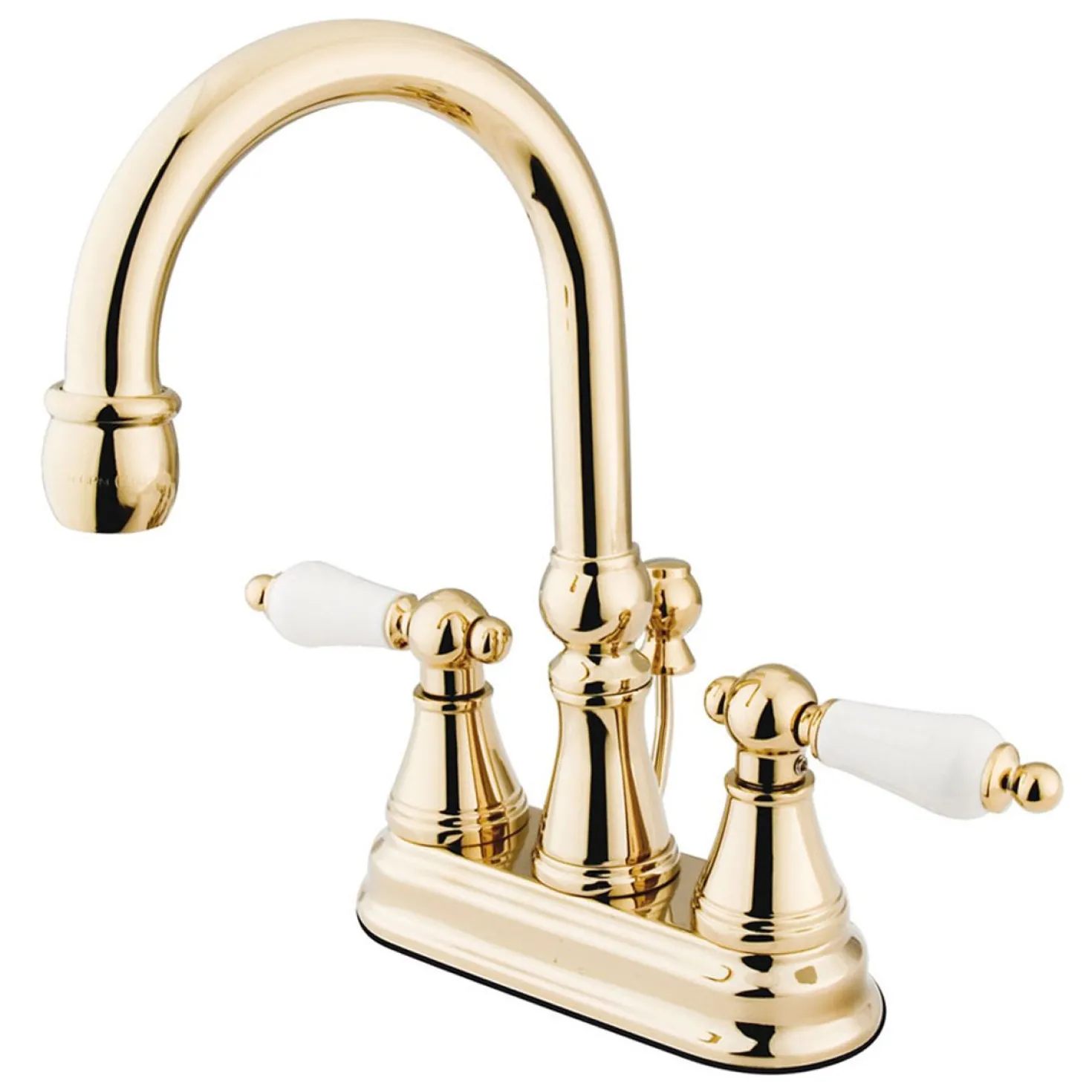 Kingston Brass Governor Contemporary Two Handle 4" Centerset Lavatory Faucet with Brass Pop-up