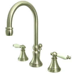 Kingston Brass Governor Deck Mount 8-Inch Widespread Bathroom Faucet