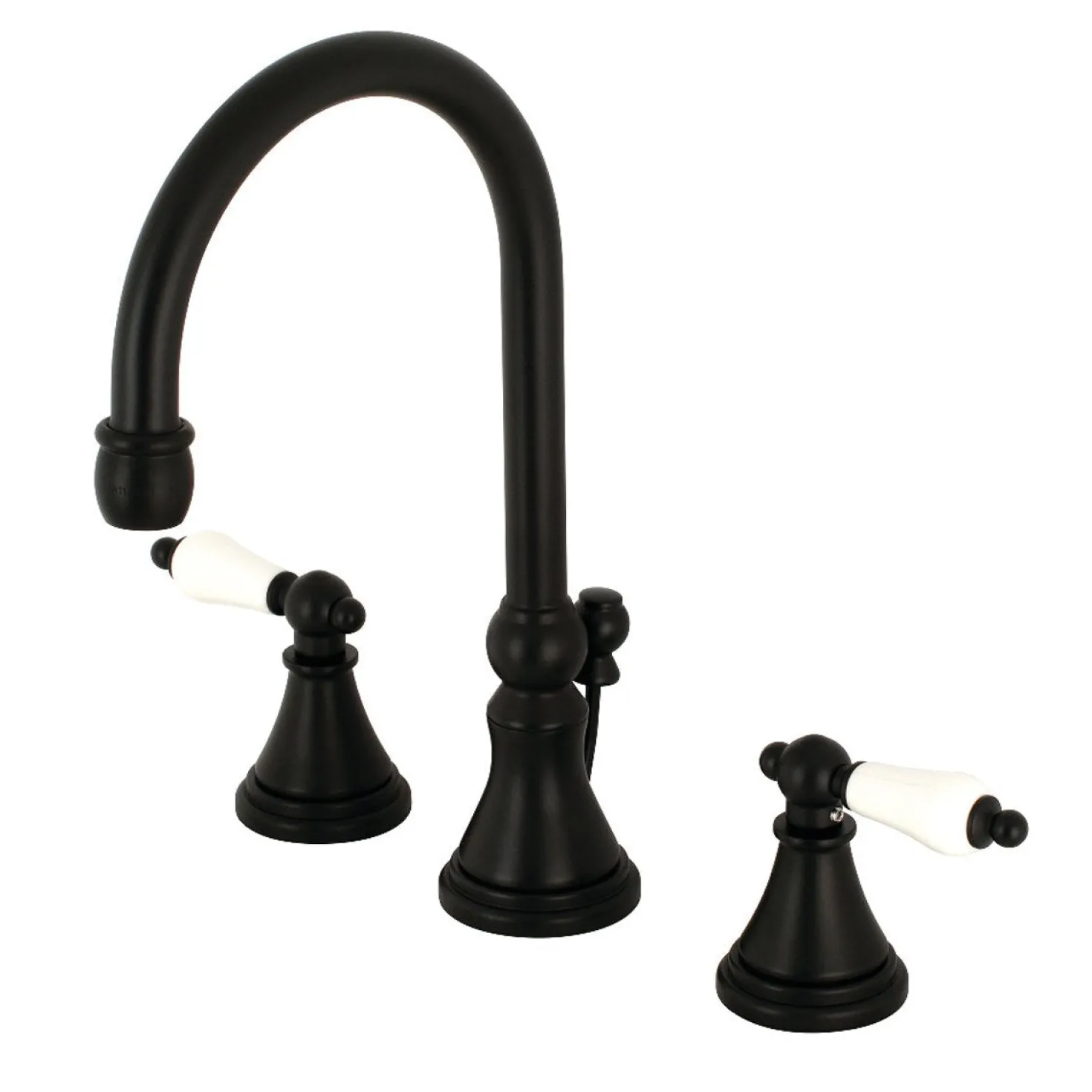 Kingston Brass Governor Deck Mount 8-Inch Widespread Bathroom Faucet