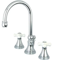 Kingston Brass Governor 8-Inch Widespread Deck Mount Bathroom Faucet