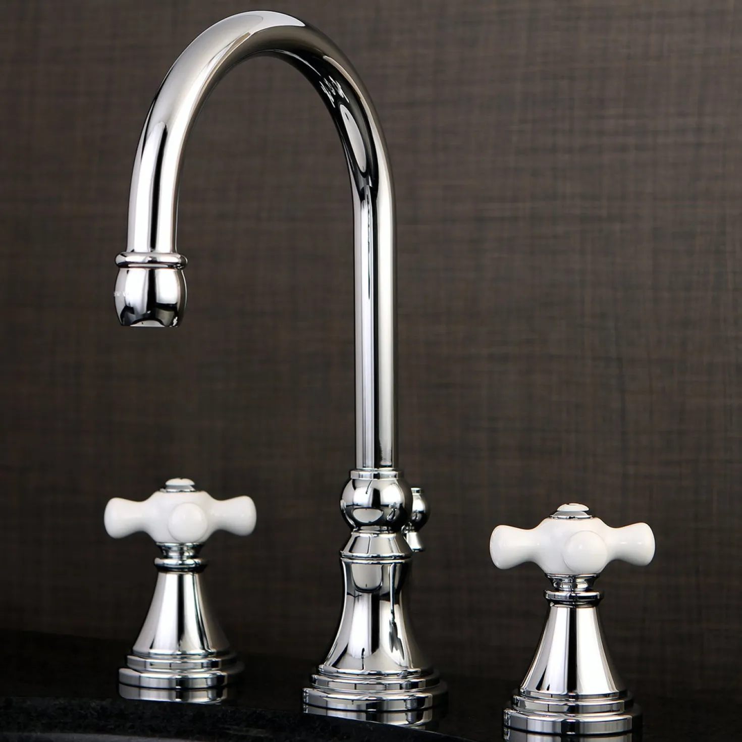 Kingston Brass Governor 8-Inch Widespread Deck Mount Bathroom Faucet