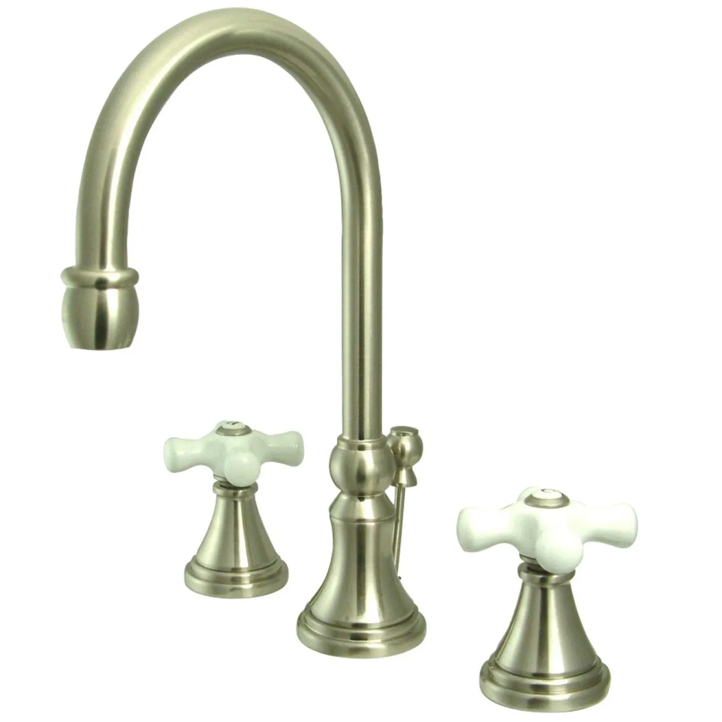 Kingston Brass Governor 8-Inch Widespread Deck Mount Bathroom Faucet