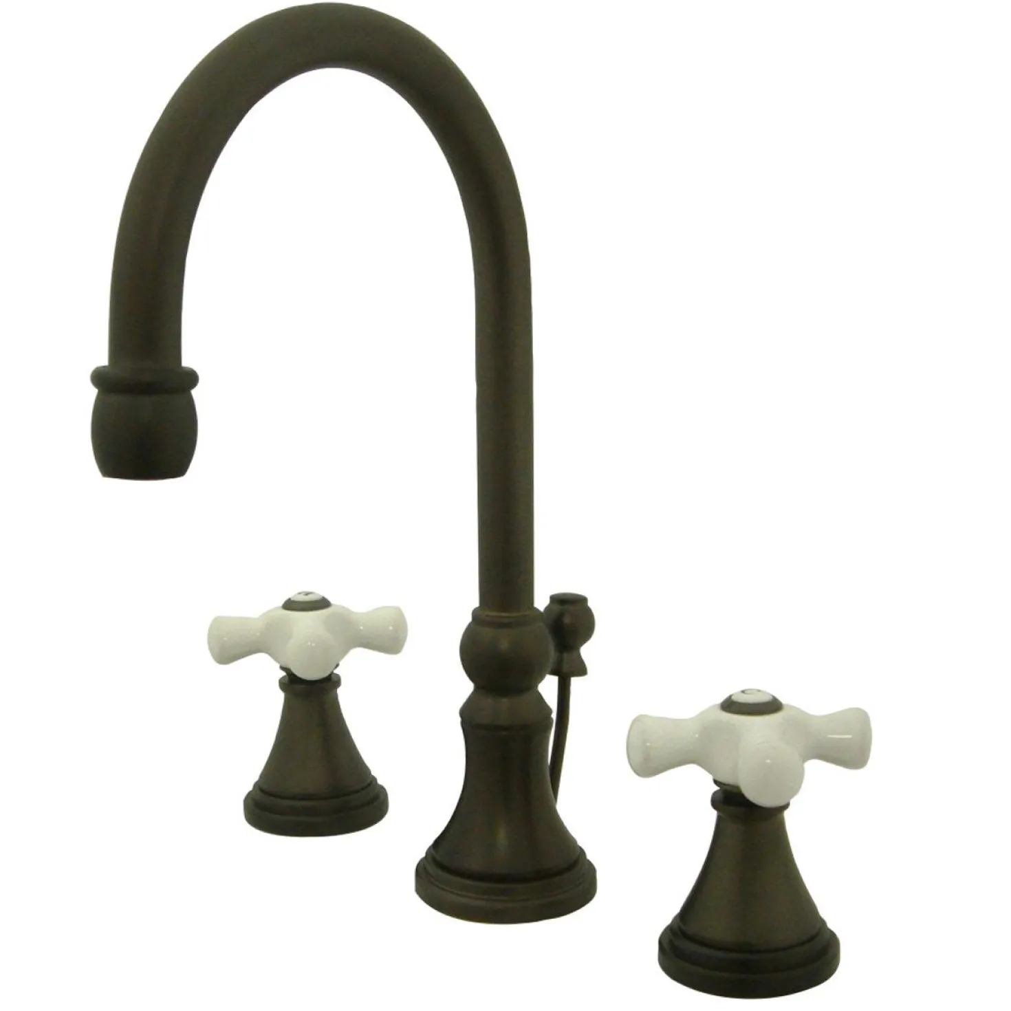 Kingston Brass Governor 8-Inch Widespread Deck Mount Bathroom Faucet