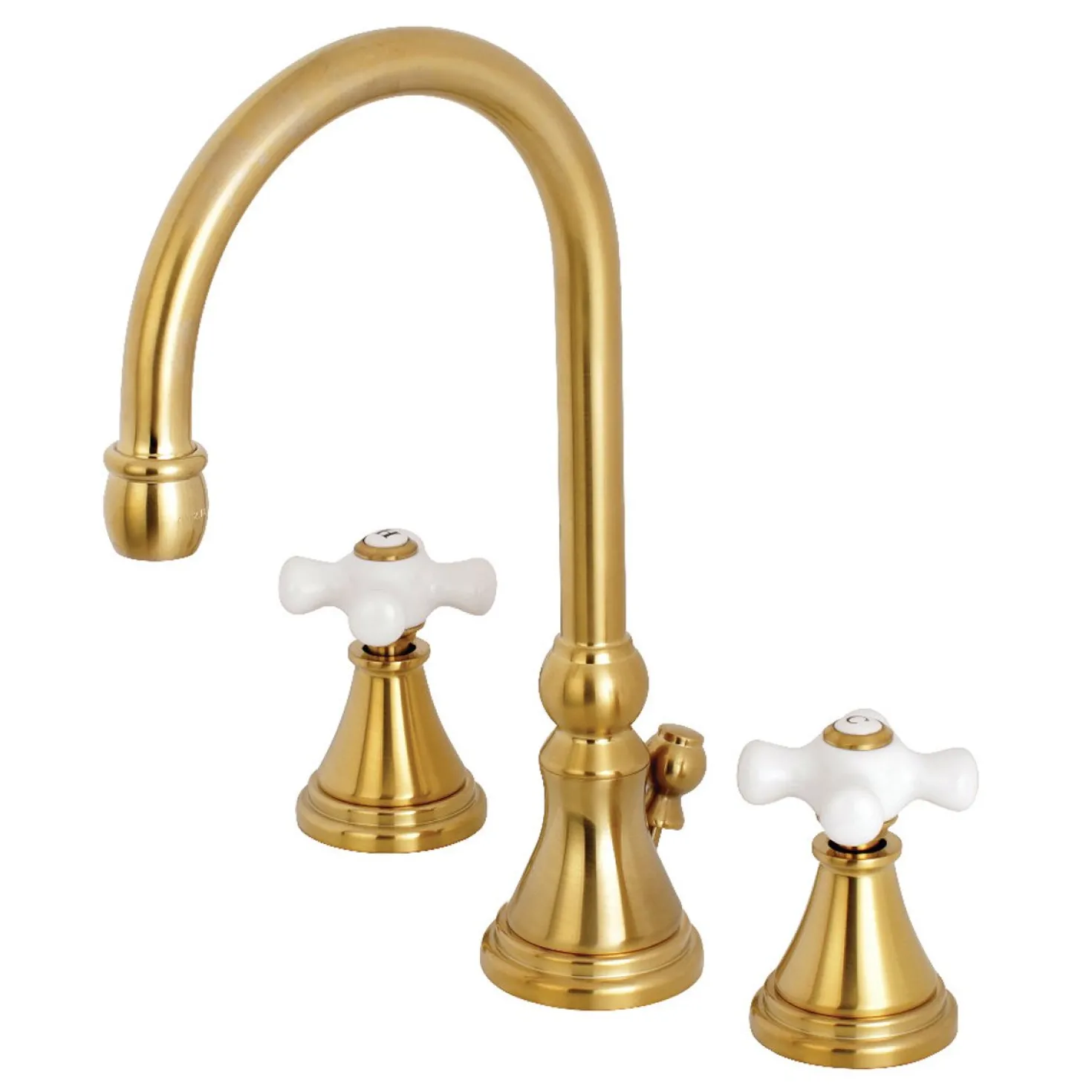 Kingston Brass Governor 8-Inch Widespread Deck Mount Bathroom Faucet