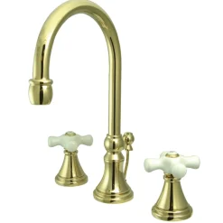 Kingston Brass Governor 8-Inch Widespread Deck Mount Bathroom Faucet
