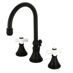Kingston Brass Governor 8-Inch Widespread Deck Mount Bathroom Faucet