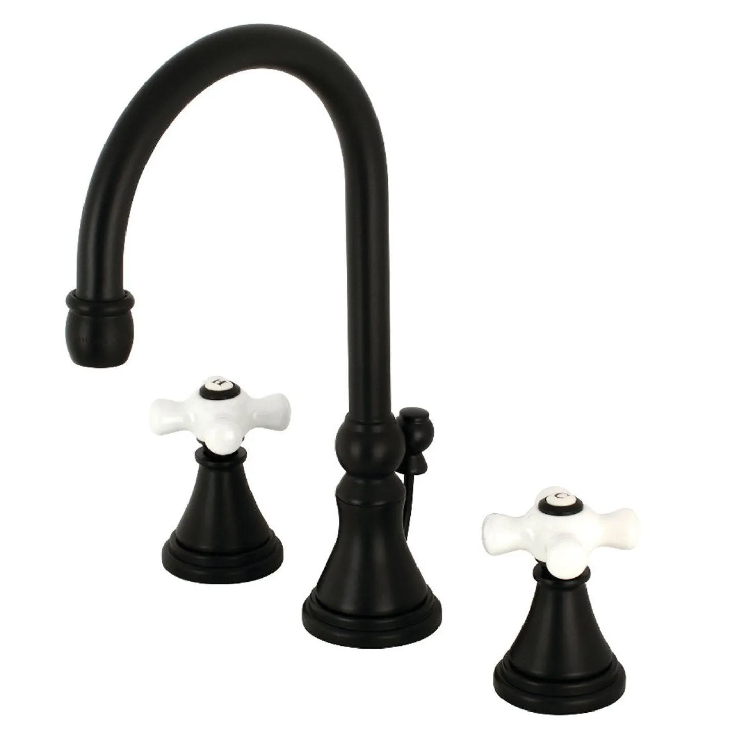 Kingston Brass Governor 8-Inch Widespread Deck Mount Bathroom Faucet