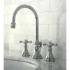 Kingston Brass Governor 8" to 16" Widespread Lavatory Faucet with Brass Pop-up and Two Handle