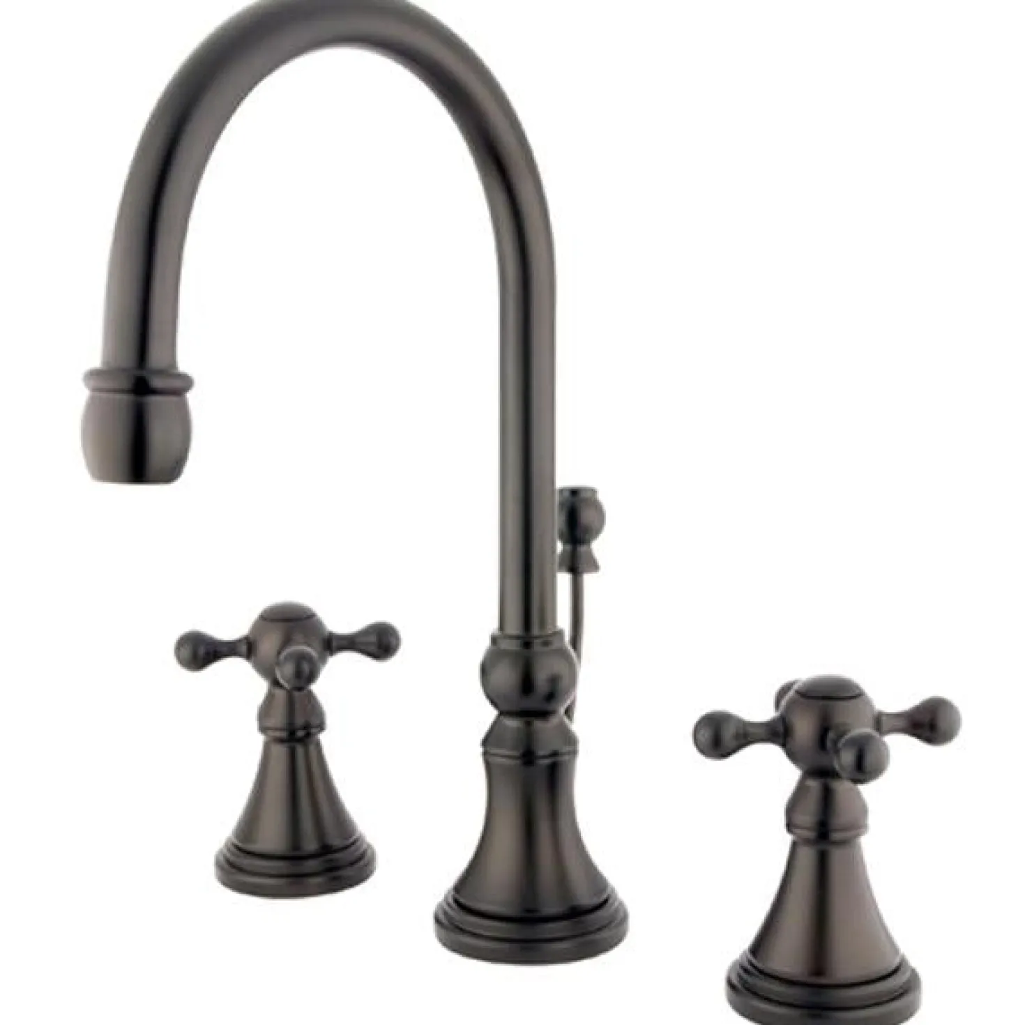 Kingston Brass Governor 8" to 16" Widespread Lavatory Faucet with Brass Pop-up and Two Handle