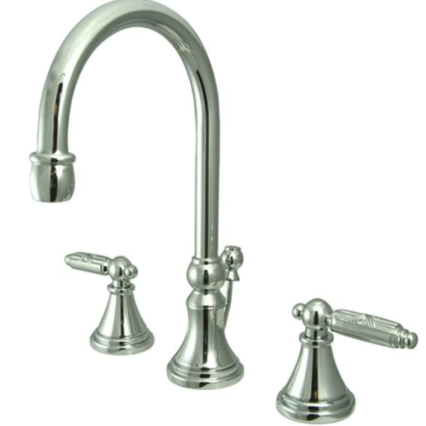 Kingston Brass Governor Two Handle 8" to 16" Widespread Lavatory Faucet with Brass Pop-up