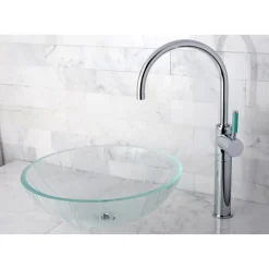 Kingston Brass Green Eden Single Handle Vessel Sink Faucet without Plate and Pop-up