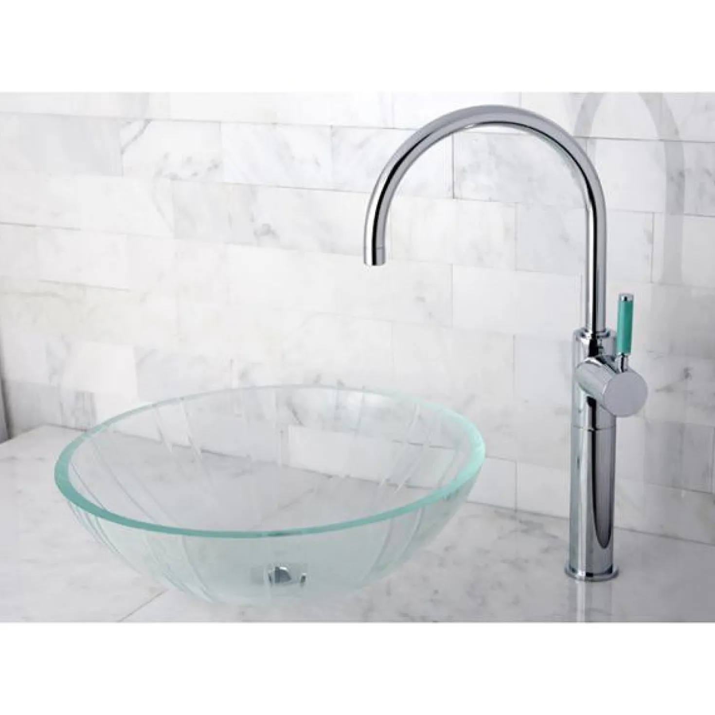 Kingston Brass Green Eden Single Handle Vessel Sink Faucet without Plate and Pop-up