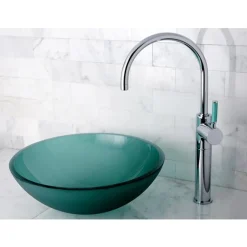 Kingston Brass Green Eden Single Handle Vessel Sink Faucet without Plate and Pop-up