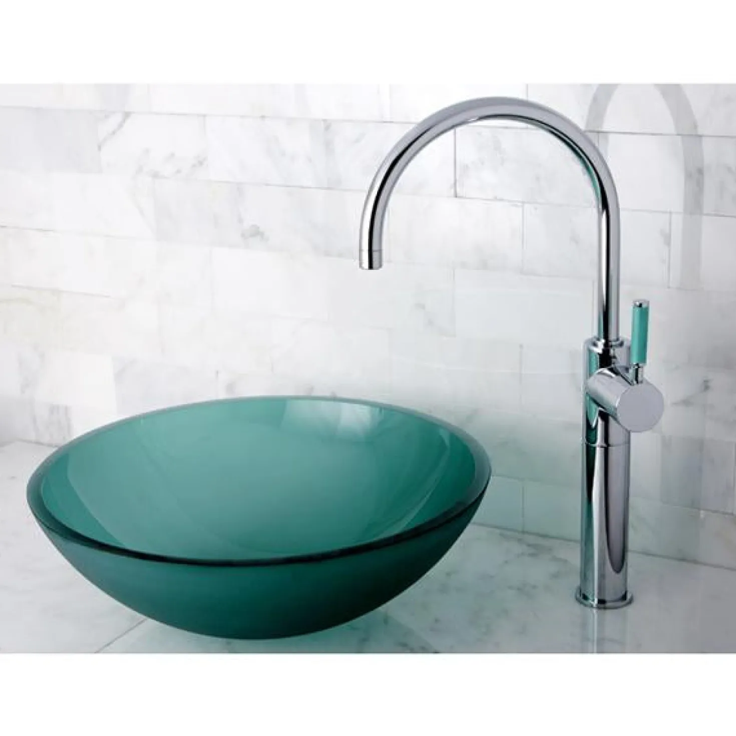 Kingston Brass Green Eden Single Handle Vessel Sink Faucet without Plate and Pop-up