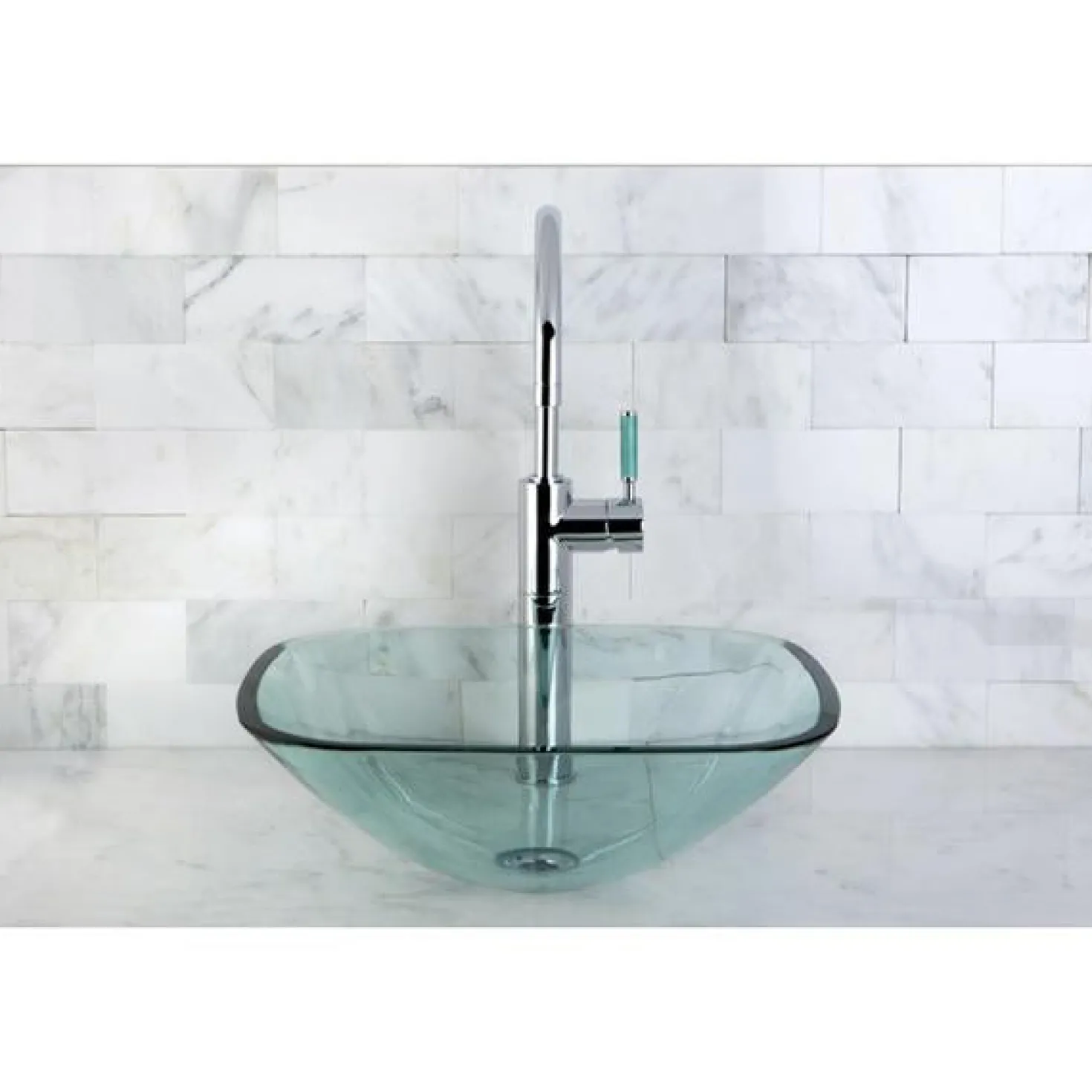 Kingston Brass Green Eden Single Handle Vessel Sink Faucet without Plate and Pop-up