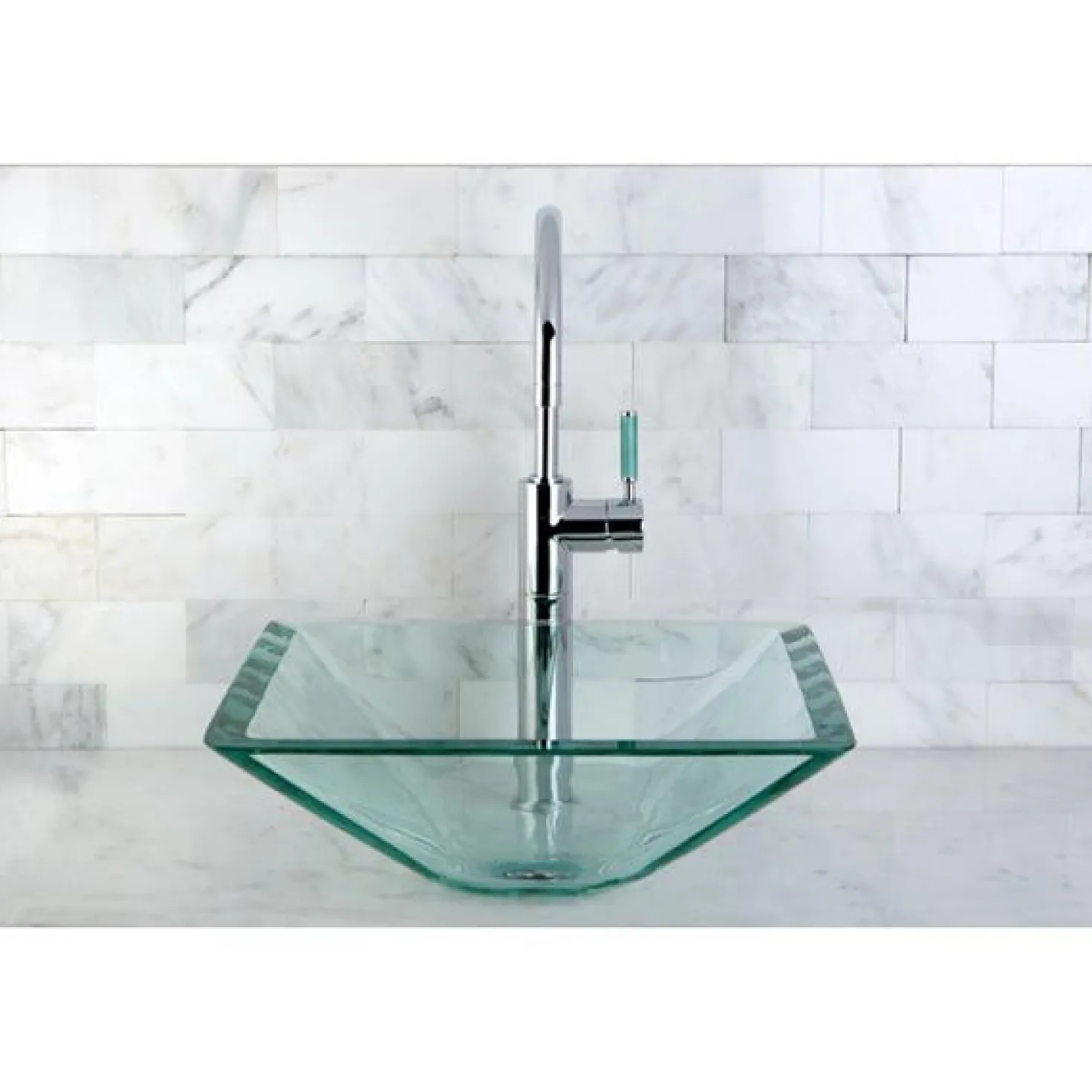 Kingston Brass Green Eden Single Handle Vessel Sink Faucet without Plate and Pop-up