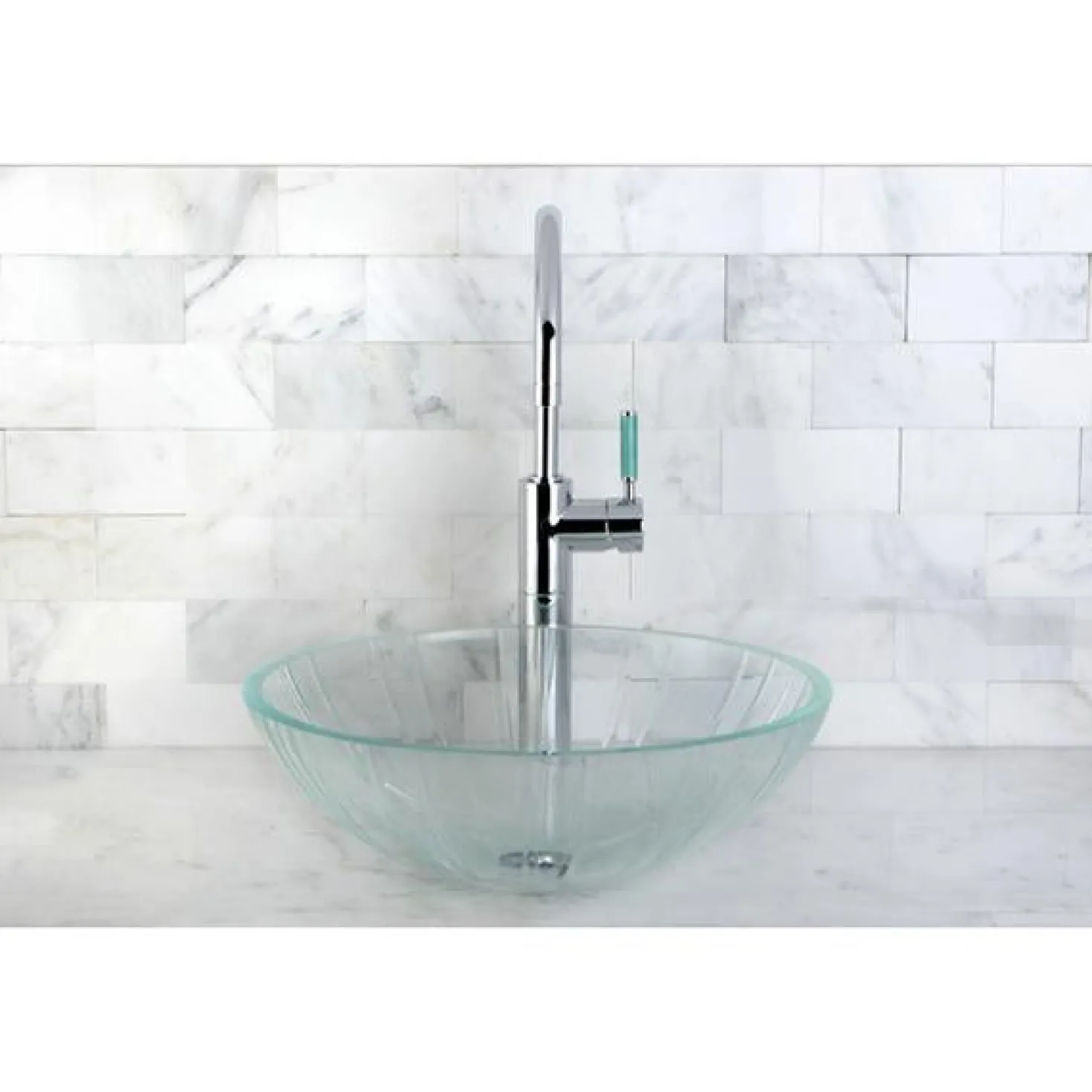 Kingston Brass Green Eden Single Handle Vessel Sink Faucet without Plate and Pop-up