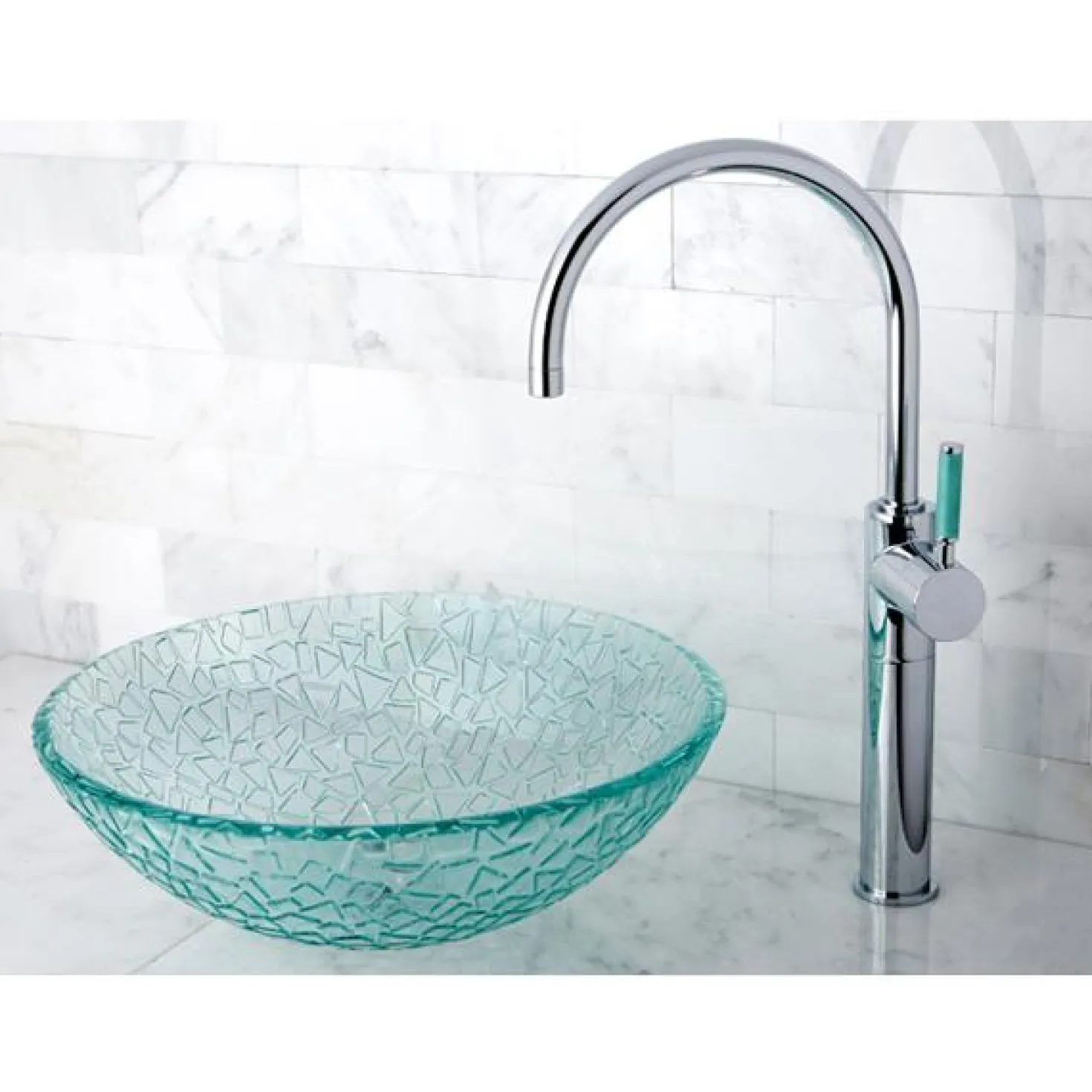 Kingston Brass Green Eden Single Handle Vessel Sink Faucet without Plate and Pop-up