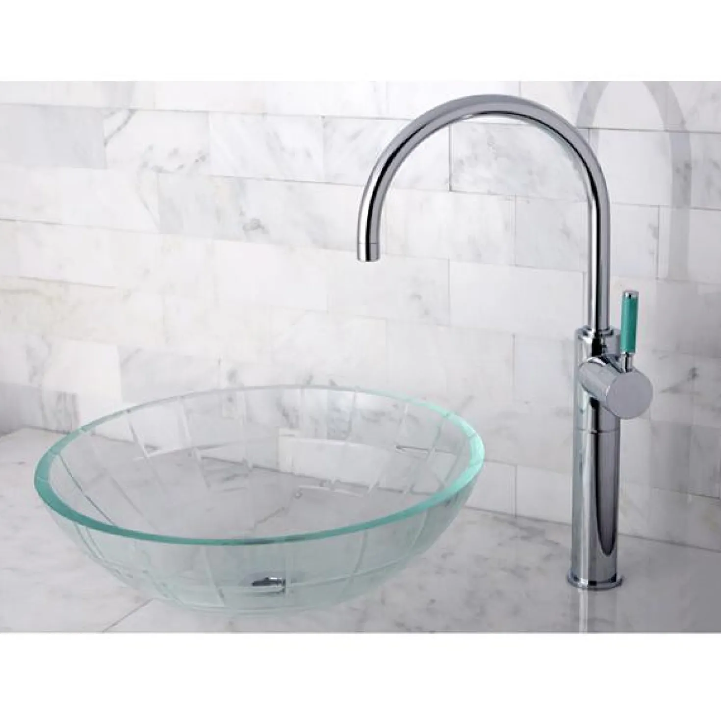 Kingston Brass Green Eden Single Handle Vessel Sink Faucet without Plate and Pop-up