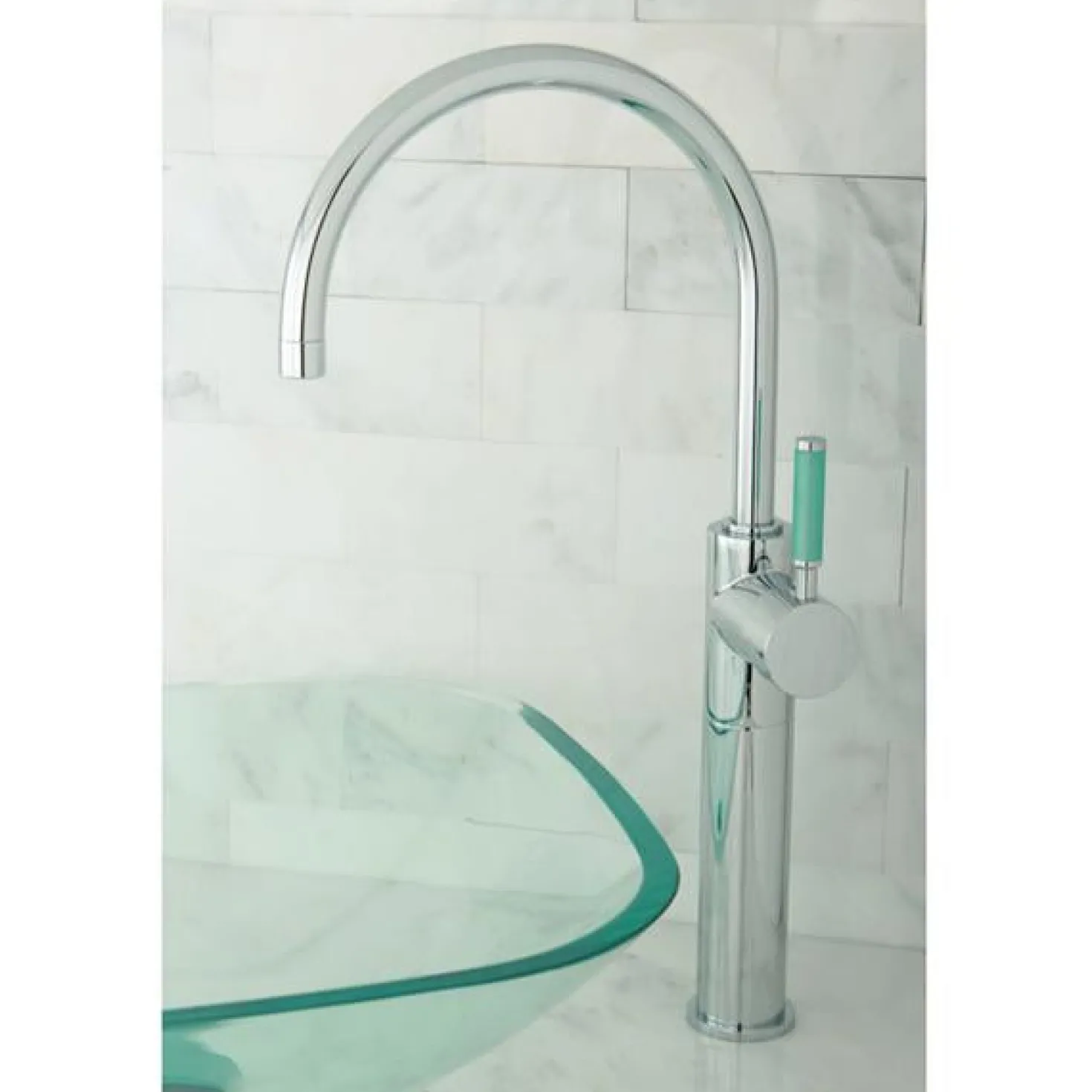 Kingston Brass Green Eden Single Handle Vessel Sink Faucet without Plate and Pop-up
