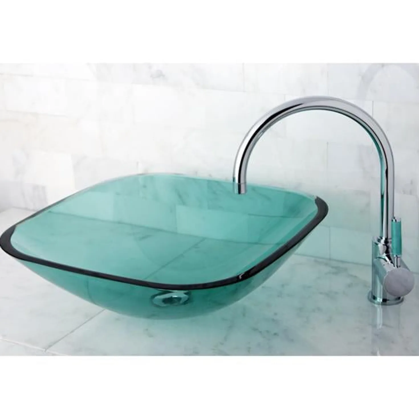 Kingston Brass Green Eden Single Handle Vessel Sink Faucet without Pop-up and Plate