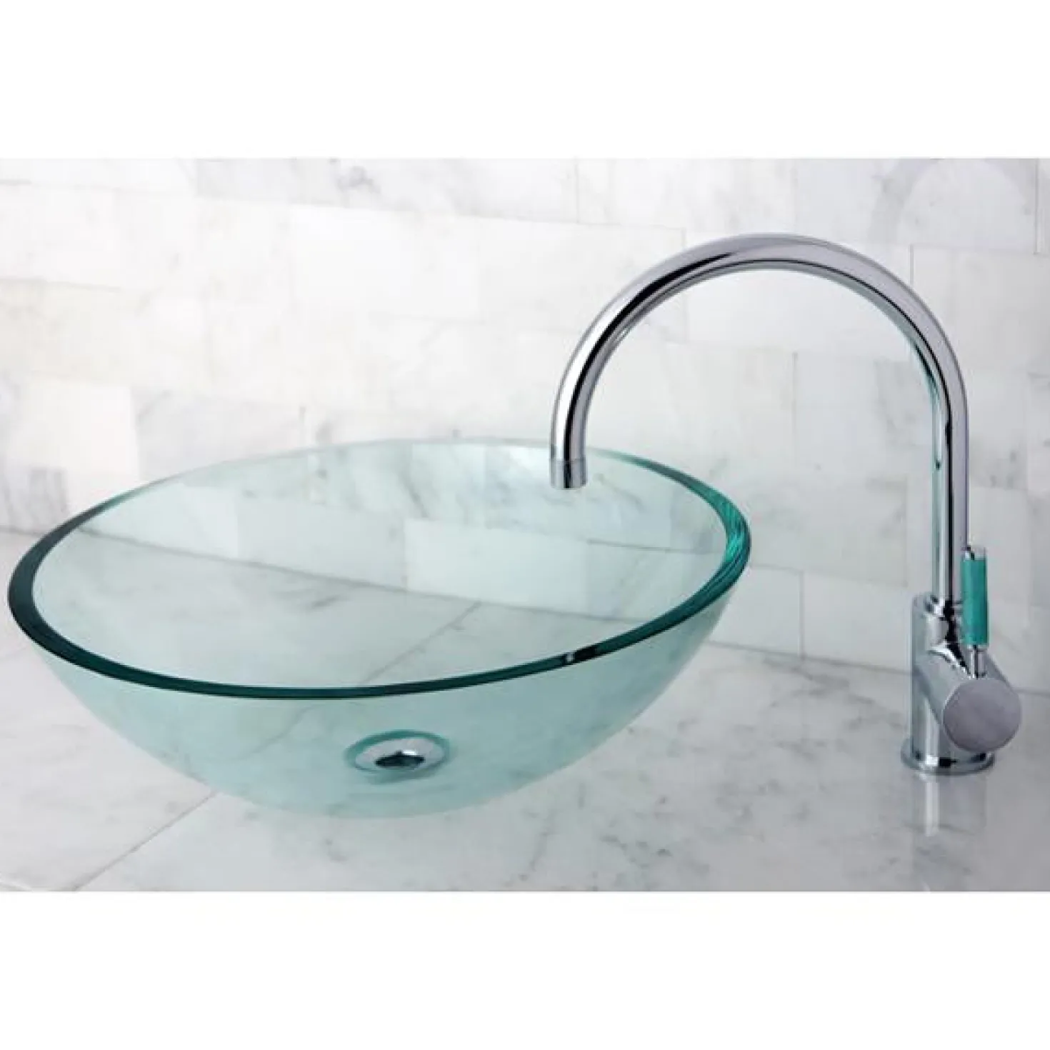 Kingston Brass Green Eden Single Handle Vessel Sink Faucet without Pop-up and Plate