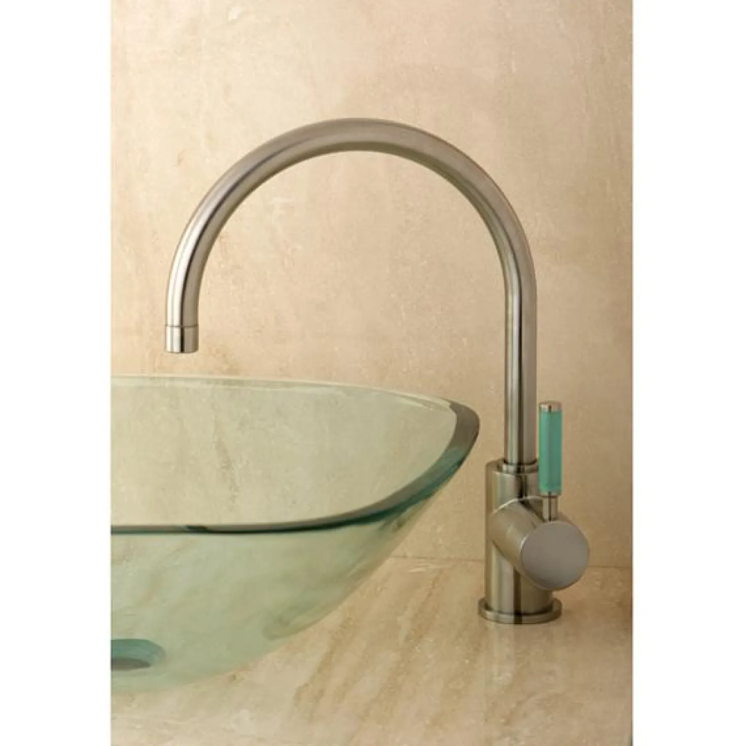 Kingston Brass Green Eden Single Handle Vessel Sink Faucet without Pop-up and Plate