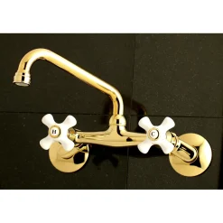 Kingston Brass 2-Handle 2-Hole Wall Mount Kitchen Faucet