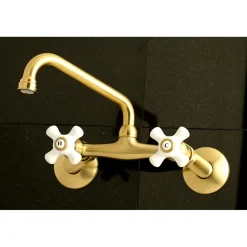 Kingston Brass 2-Handle 2-Hole Wall Mount Kitchen Faucet