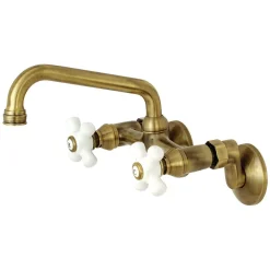 Kingston Brass 2-Handle 2-Hole Wall Mount Kitchen Faucet