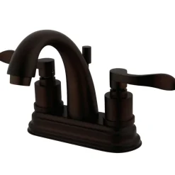 Kingston Brass 2-Handle 4-Inch Centerset Bathroom Faucet with Brass Pop-Up