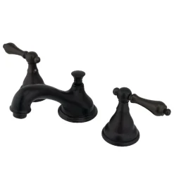 Kingston Brass 2-Handle 8-Inch Widespread Bathroom Faucet with Brass Pop-Up
