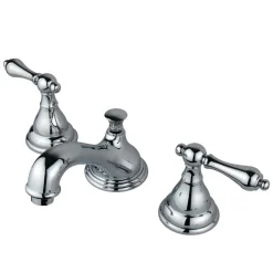 Kingston Brass 2-Handle 8-Inch Widespread Bathroom Faucet with Brass Pop-Up