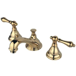 Kingston Brass 2-Handle 8-Inch Widespread Bathroom Faucet with Brass Pop-Up