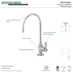 Kingston Brass Heirloom Single-Handle Water Filtration Faucet