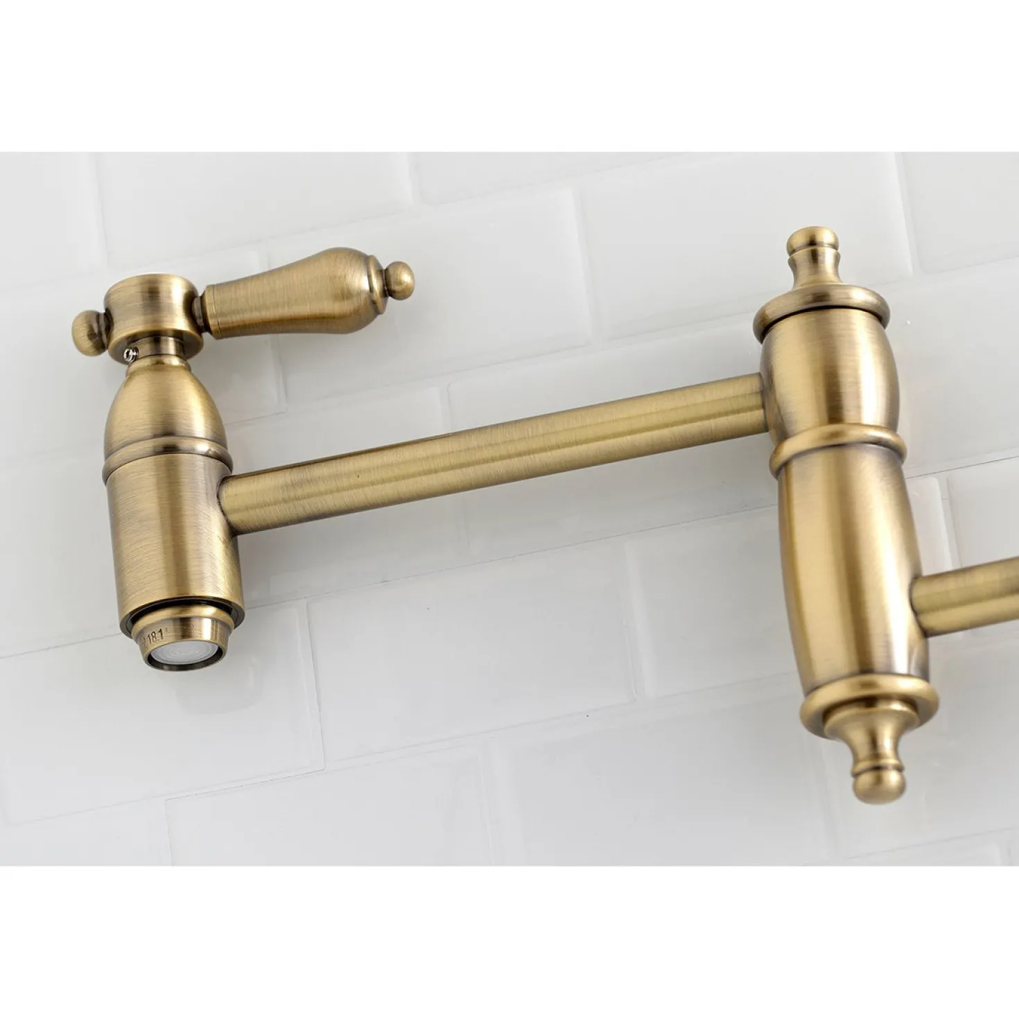 Kingston Brass Heirloom Wall Mount Pot Filler Kitchen Faucet