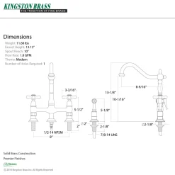 Kingston Brass Heritage 8