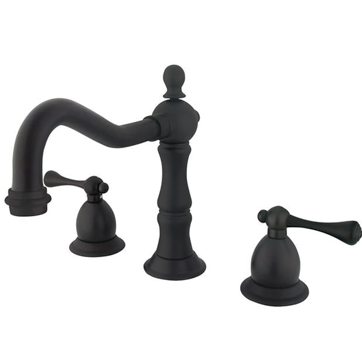 Kingston Brass Heritage Classic Two Handle 8" to 14" Widespread Lavatory Faucet with Brass Pop-up