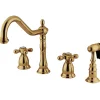 Kingston Brass Heritage Cross-Handle Widespread Kitchen Faucet