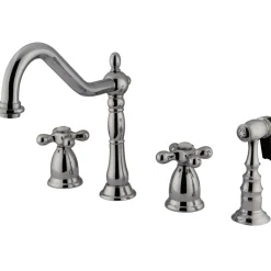 Kingston Brass Heritage Cross-Handle Widespread Kitchen Faucet